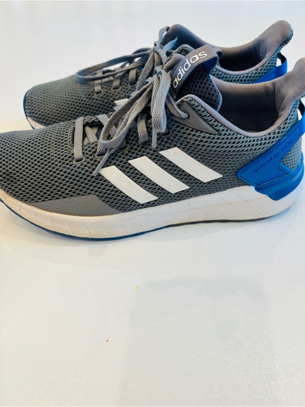Adidas Questar Ride Running Shoes Men’s size 8 in gray & white - Picture 5 of 9